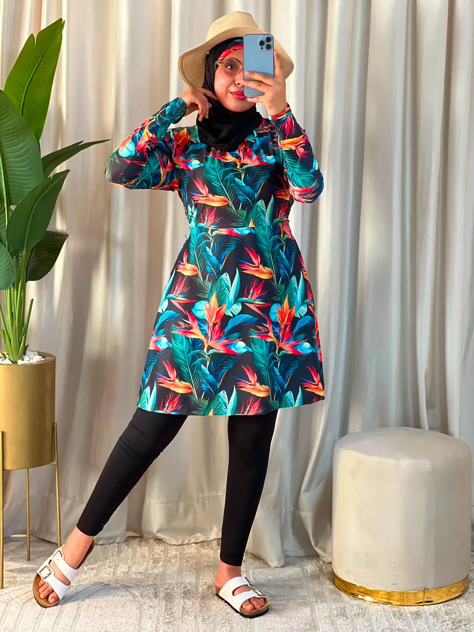 بوركيني سيكليزم مكون من تلات قطع للمحجبات و غير المحجبات